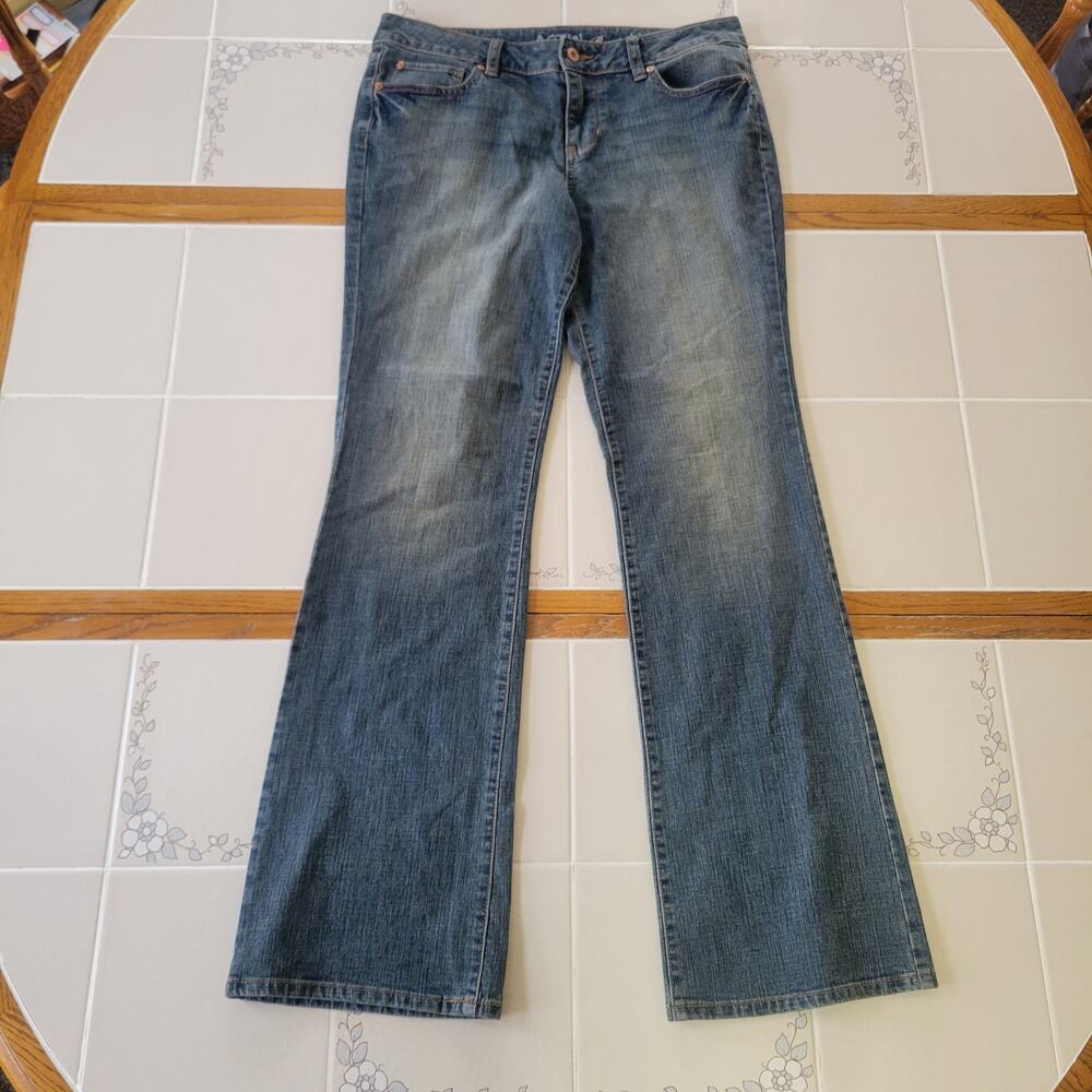 NWT Apt 9 Womens Blue Bootcut Jeans Size 10 High Rise 34x31.5